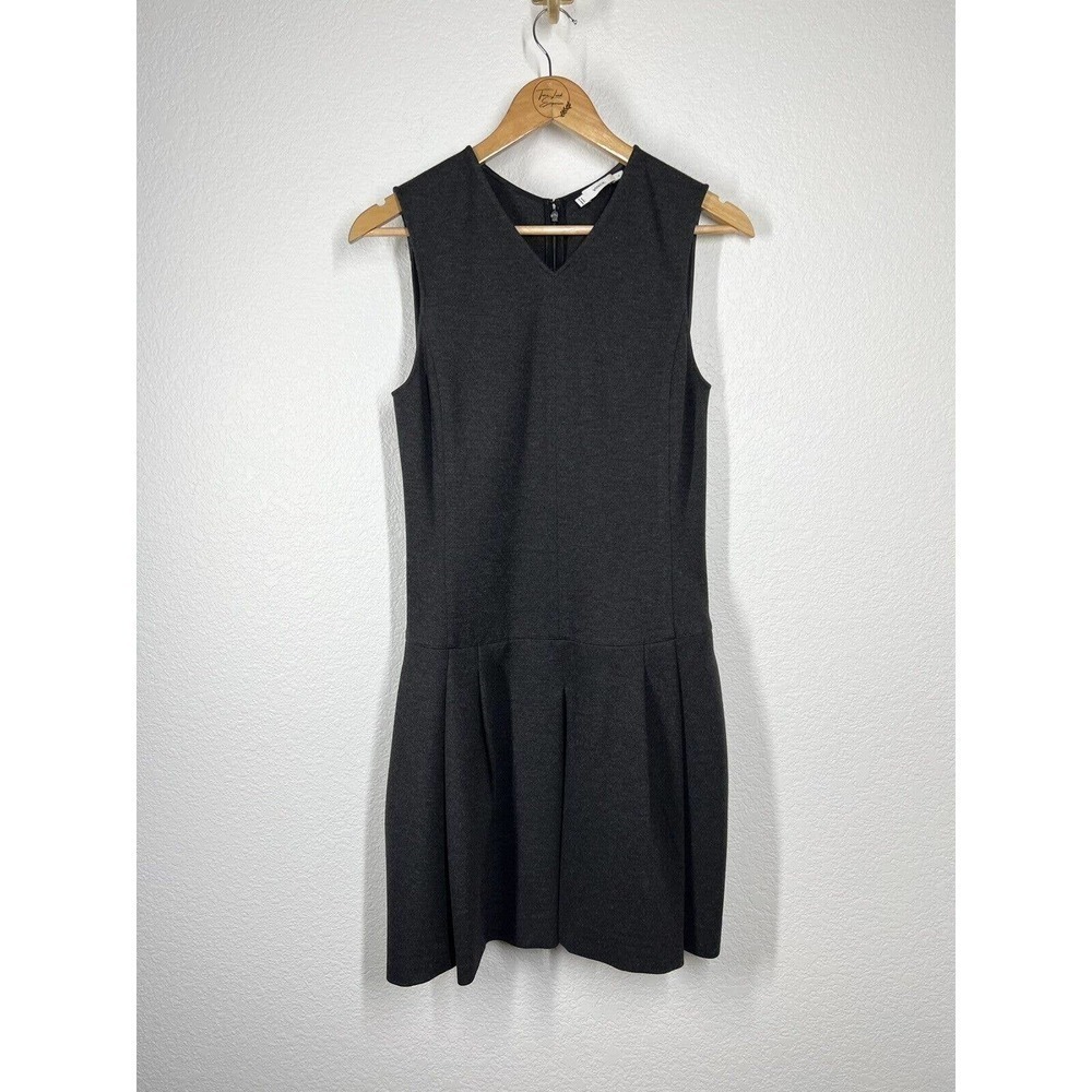 Vince Ponte Knit Dropped Waist Mini Dress